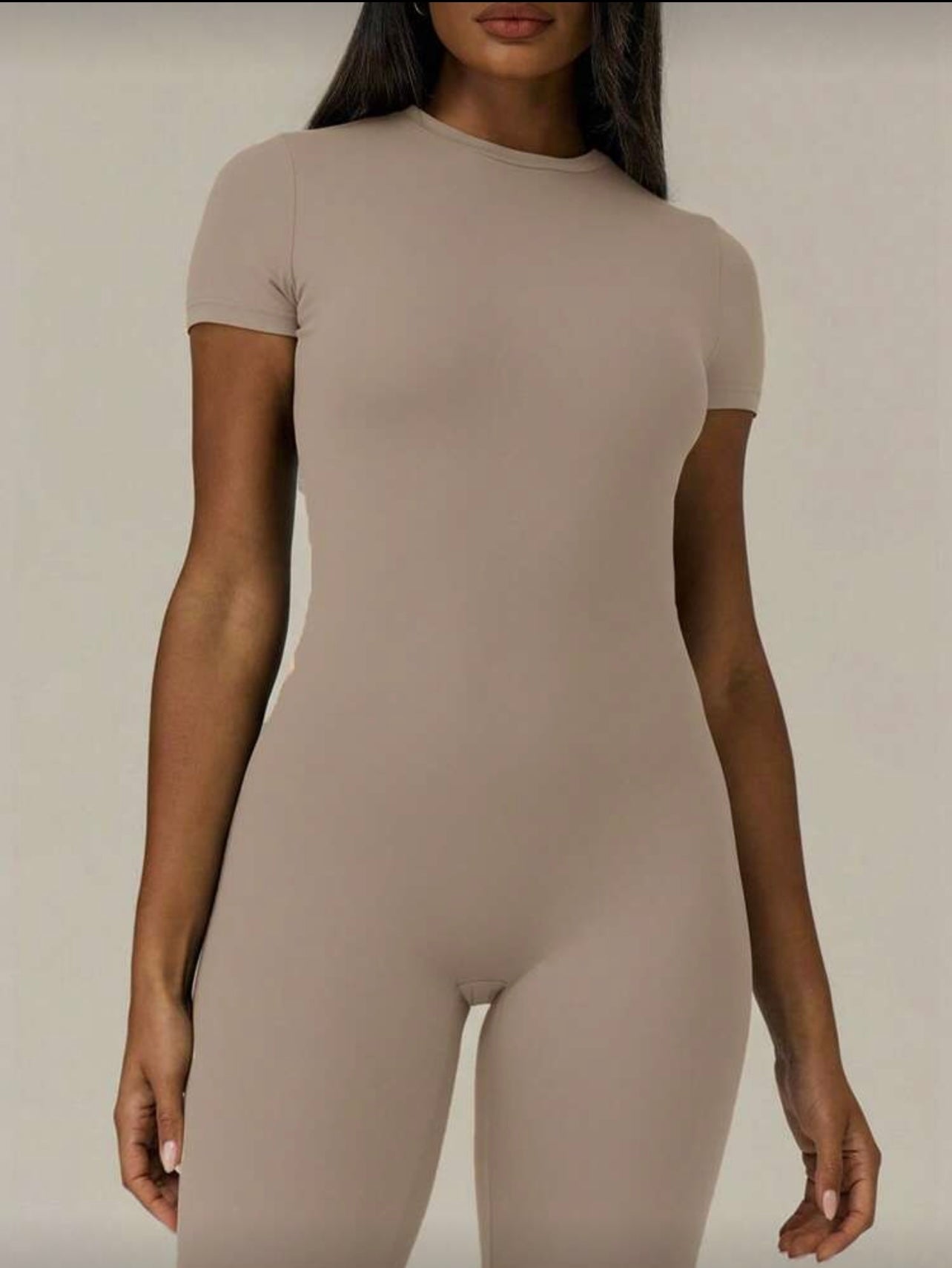 musera- essential buttery soft cap sleeve fitted catsuit jumpsuit