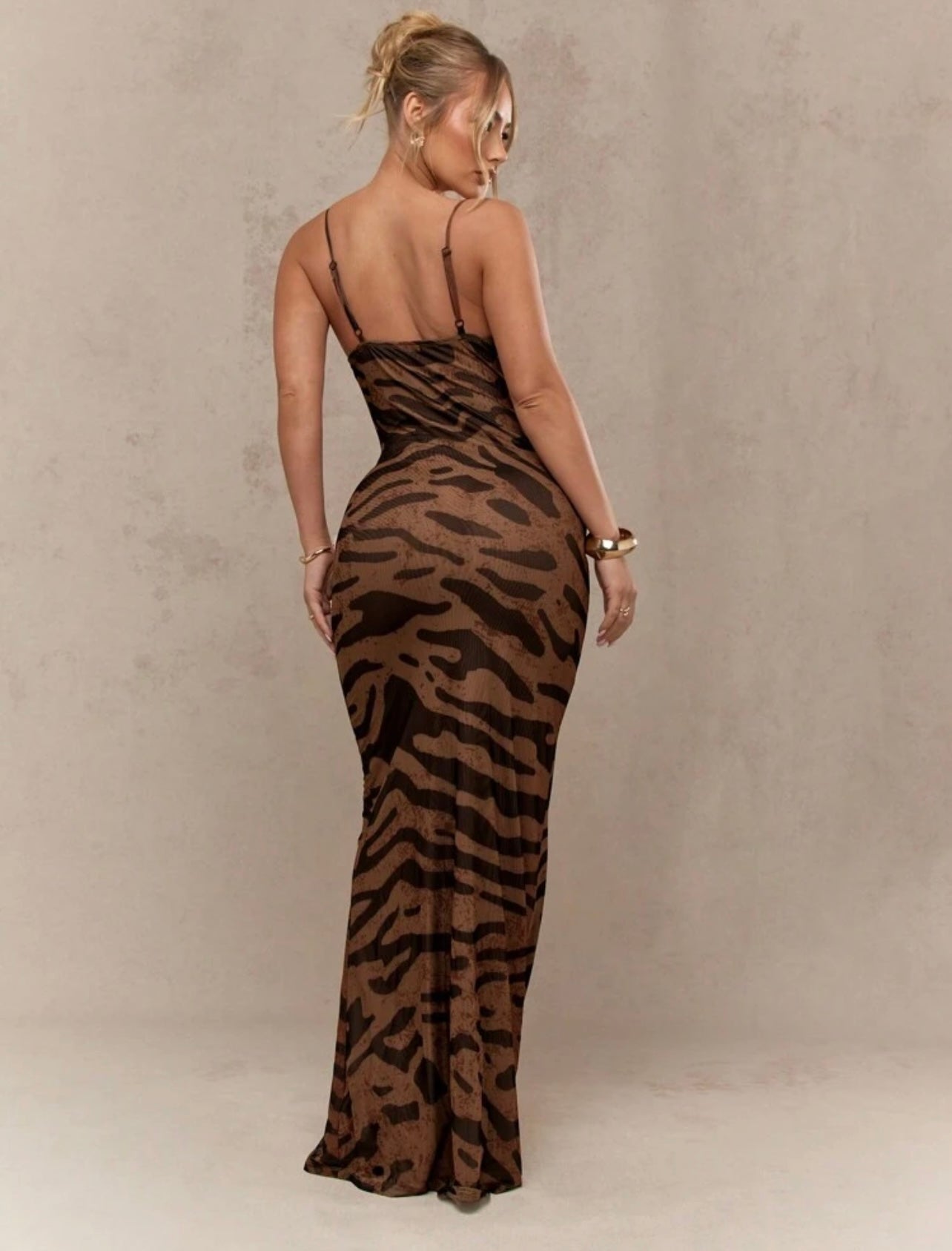 after hours animal print dress