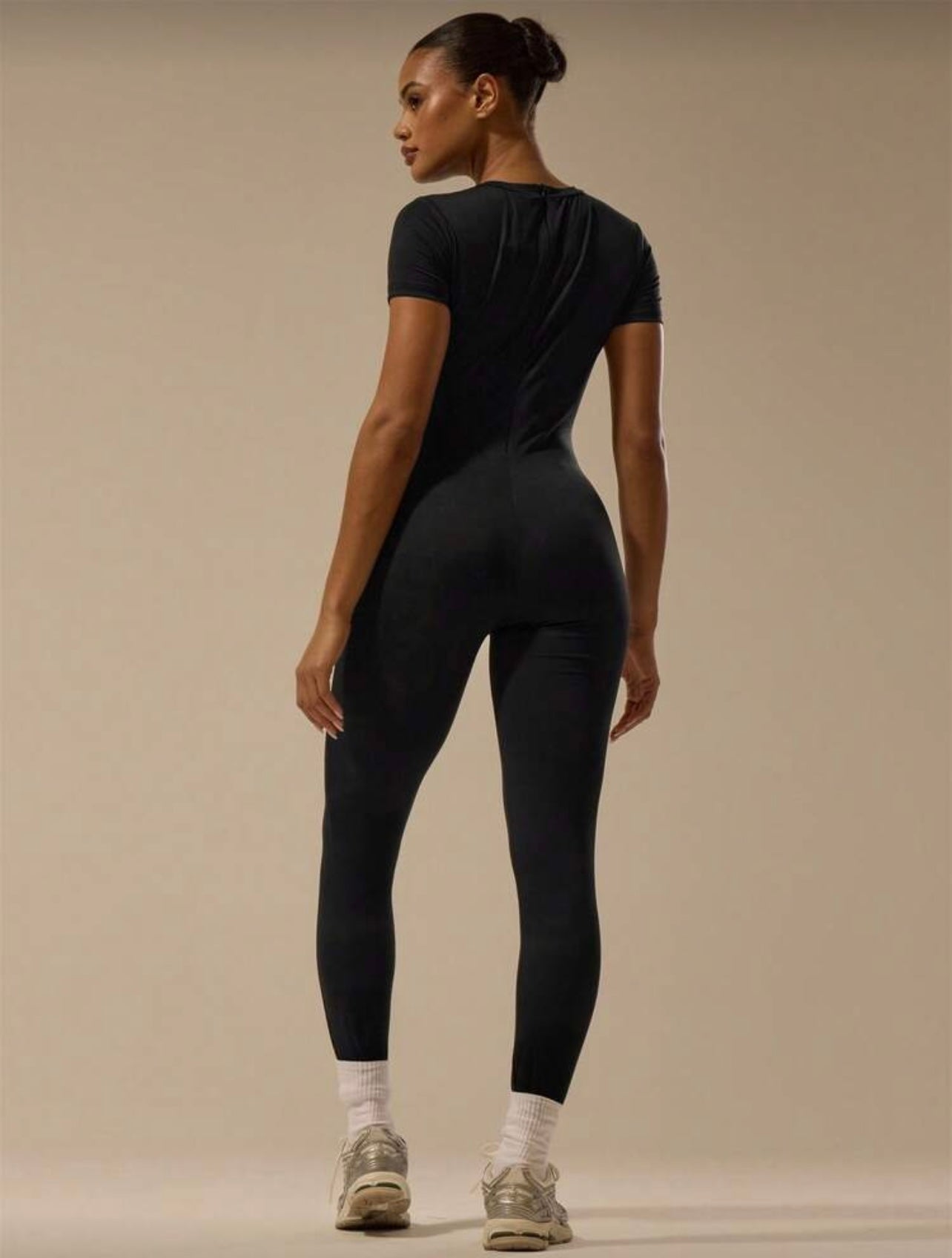 musera- essential buttery soft cap sleeve fitted catsuit jumpsuit